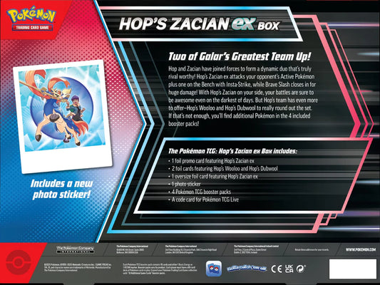 Hop's Zacian ex Box (Inglés)