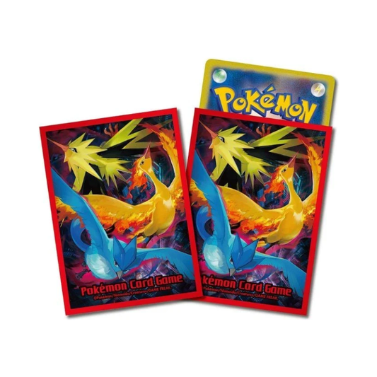 Card Sleeves – Moltres, Zapdos & Articuno Rojo (Japonés)