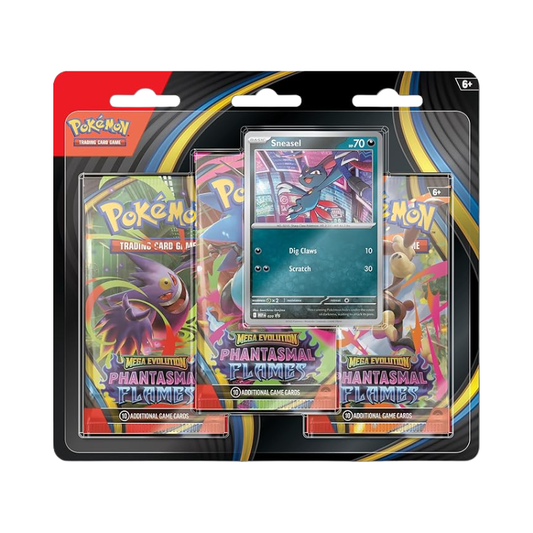 Mega Evolution 3-Pack Blister – Sneasel (Inglés)