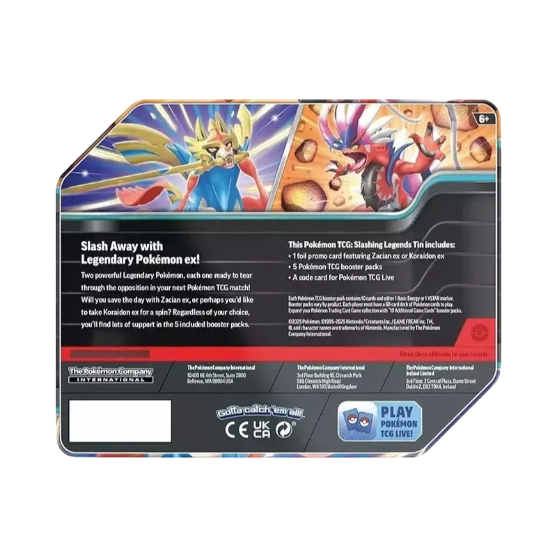 Slashing Legends Tin – Koraidon ex (Inglés)
